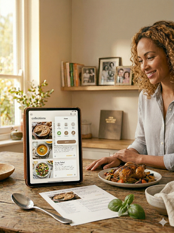 Email and print recipes
