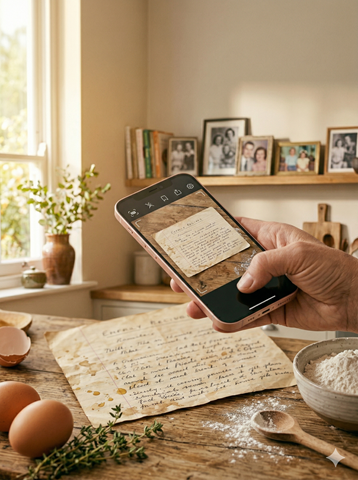 Photo to recipe scanning